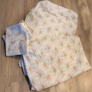 Ralph Lauren Pink Cottage Daisy Full Sheet Set 1 Flaw